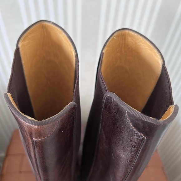 Alberto Fasciani Brown Italian Leather Riding Boots Women’s Size 37.5 - Picture 9 of 14